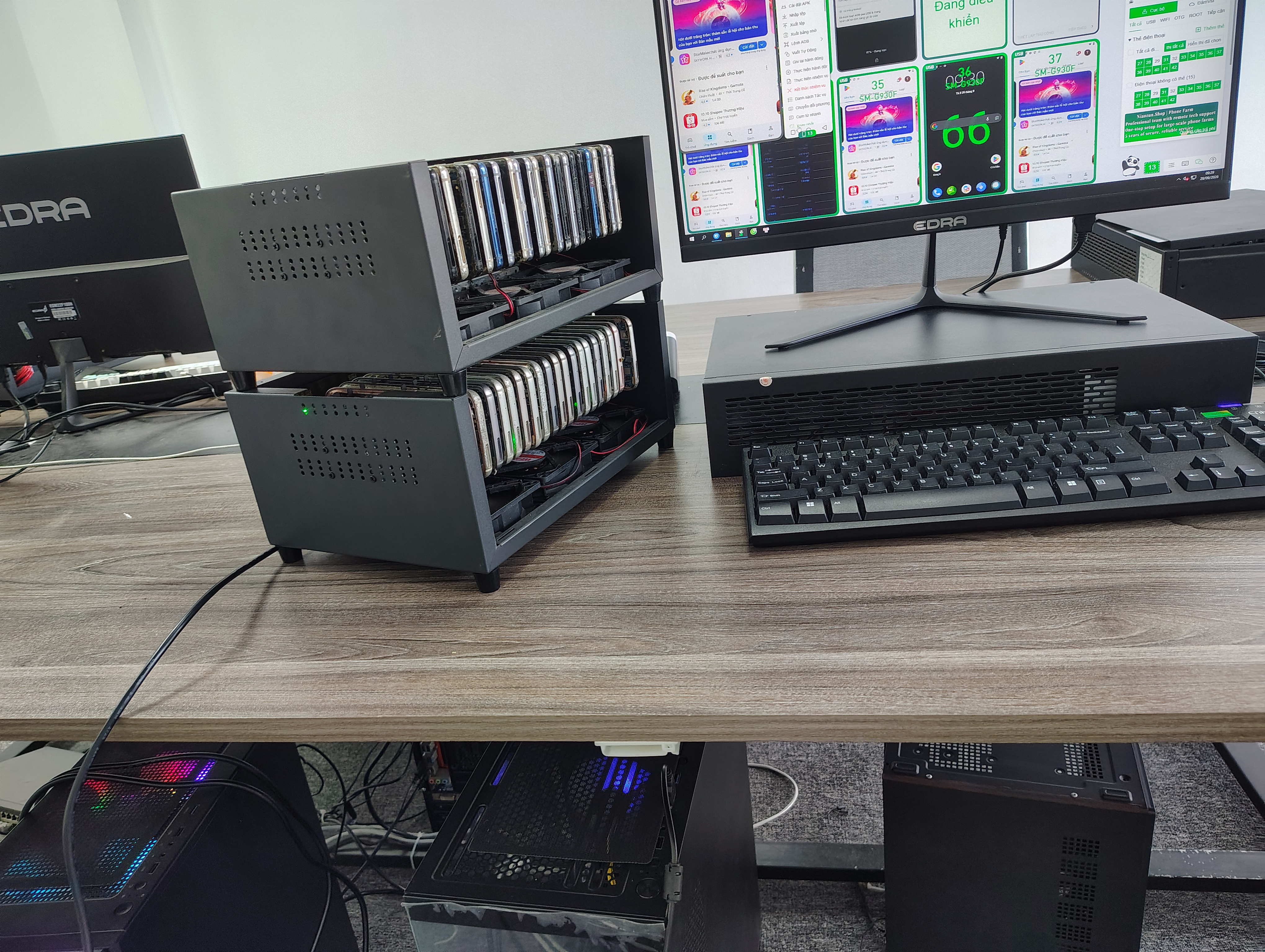 Lắp Đặt Box Phone Farm Tại Đường Lê Văn Lương - Hà Nội